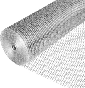 Senershuo Rouleaux de <span class=keywords><strong>grillage</strong></span> soudé à mailles carrées galvanisé à chaud de calibre 19, 1/2 pouce, 48x100 pieds, pour clôture de poulailler et barrière avicole - Product Image 1