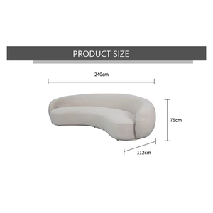 Canapé Modulable Incurvé de Luxe Design Moderne en Velours Meubles d'Intérieur Contemporains Ensemble de Canapés Boucle pour Salon - Product Image 6