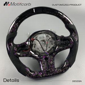 Volante de Fibra de Carbono Personalizado en Color Morado para BMW Serie 3 5 G, Modelos G01 G20 G30 G80 G05 X3 X4 X5 X6 M3 M4 M5 M8 330i 340i 440i - Product Image 3