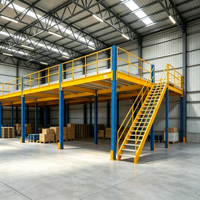 HONGXIN Étagère de mezzanine en acier réglable robuste sans boulons, en acier laminé à froid, avec revêtement en poudre anti-corrosion, capacité de charge de 300 kg/m²