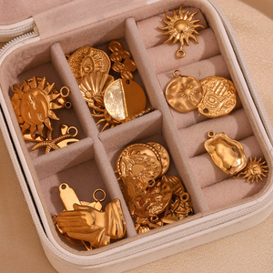 Liontin bandul baja tahan karat desain multi mode kalung liontin salib emas 18k hadiah pembuatan diy untuk pria wanita - Product Image 2