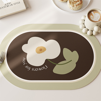 Tampon en CUIR PU PVC imprimé personnalisé avec conception de logo absorbant l'eau bureau hôtel tapis pour tasse à thé bière sous-verres pour boissons
