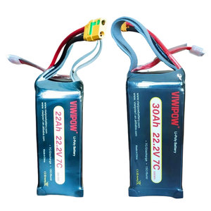 Viwipow 6S 22.2V 22Ah 7C RC 리포 드론 리튬 폴리머 배터리 (RC 모델 비행기 UAV FPV RC 쿼드콥터 드론 배터리용) - Product Image 1