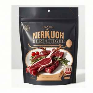 Custom Printed Logo Hot <b>Seal</b> Storage Plastic <b>Vacuum</b> <b>Bags</b> Stand up Pouch for Frozen <b>Food</b> Meat Pet <b>Food</b> Packaging - Product Image 1