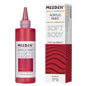 <span class=keywords><strong>Pintura</strong></span> Acrílica de Cuerpo Suave MEEDEN, 250 ml/8.45 oz, 37 Colores en Botella Ergonómica - Pinturas Fluidas para Arte Fluido para Artistas - Product Image 1