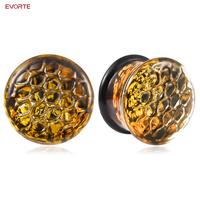 Meilleures ventes : Dilatateurs d'oreille en verre plaqué argent faits à la main, Tunnels, Gauges, Flesh Plug, Bijoux de mode, Piercings