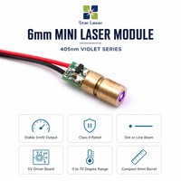 Module laser miniature 405 nm 1 mW Classe II 6 mm, diode laser à point violet pour système de positionnement d'imagerie médicale et dentaire OEM ODM