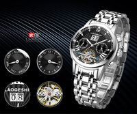 6016A Neues Produkt Original Tourbillon Uhr OEM Blue Custom Luxus Herren Automatik Uhrwerk