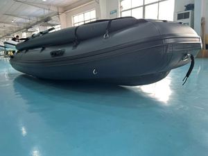 Bote Inflable Reachsea Color Gris Oscuro, Tipo Jet PVC Tunnel Air Deck, 3.8m, <span class=keywords><strong>6</strong></span> Personas, con Motor para Pesca - Product Image 5