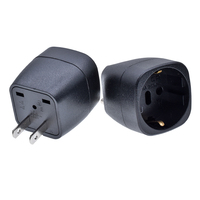 Adaptateur convertisseur UE vers US 10A Type-E vers Type-A pour les voyages européens vers l'Amérique États-Unis Canada Chine Blanc Noir