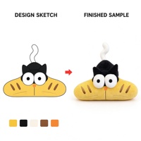 Porte-clés en peluche de dessin animé personnalisé en coton, OEM ODM, pendentif mignon, jouet doux, breloque de sac, cadeau promotionnel unisexe pour fête
