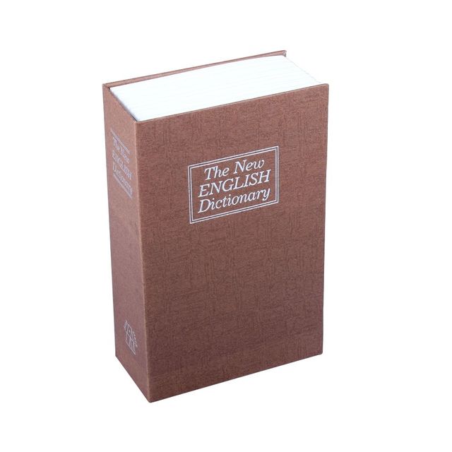 Red Dictionary Diversion Secret Hidden Book Style Money Safe Box with Key Lock