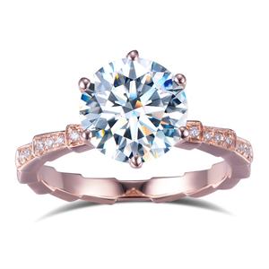 แหวนเงินแท้ 925 ชุบทองคำขาว ดีไซน์เรียบหรู รุ่น MS-598 สำหรับผู้หญิง - Product Image 1