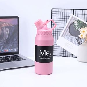 Thermos en acier inoxydable 304, 750 ml, 950 ml, tasse à double paroi isolée sous vide avec poignée pour le sport et les voyages - Product Image 1