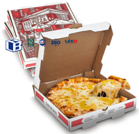 Pabrik Pembuatan Kotak Bergelombang Kotak Pizza Kompos yang Dapat Terurai Kotak Kemasan Pizza Kertas Sekali Pakai Kelas Makanan Logo Kustom