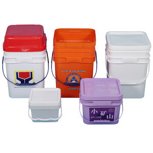 Cubos cuadrados de plástico PP de grado alimenticio de 20 litros al por mayor con tapas reciclables con logotipo personalizado para tambores de almacenamiento de alimentos cubos y barriles - Product Image 5