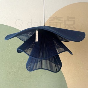 Lustre en rotin de bambou à six têtes, lampe à économie d'énergie, décoration de salon, luminaire suspendu pour la maison - Product Image 2