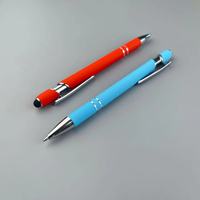 Stylo tactile en métal 2 en 1 avec Logo personnalisé, stylo tactile classique avec Logo Laser gravé