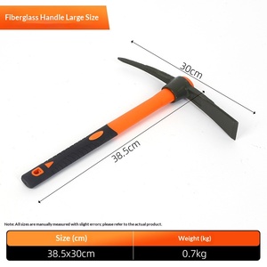 <span class=keywords><strong>Pioche</strong></span> multifonction d'extérieur avec <span class=keywords><strong>manche</strong></span> en bois pour outils de jardinage, bricolage, lutte contre les incendies et usage agricole – Plusieurs spécifications - Product Image 2