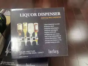 Distributeur de boissons alcoolisées en acier inoxydable, 4 bouteilles, refroidisseur de vin, bar à liqueur, distributeur de cocktail, offre spéciale
