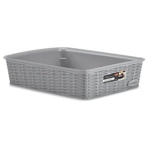 Cestino <b>plastica</b> (25x19x6cm) ELEGANCE Grigio pietra 30942 - Product Image 1