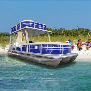 Nuove Barche a Motore di Lusso con Pontoni in Alluminio da 26-30 Piedi, a Due Piani, Completamente Nuove, in Tritan, Resistenti alle Intemperie, per Feste in Mare - Product Image 2