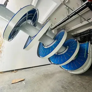 Diskon besar pelat rantai plastik tahan aus konveyor Spiral pengangkat konveyor