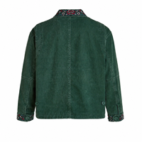 Veste de travail pour homme en sergé de coton délavé vintage personnalisé avec col et broderie cheval