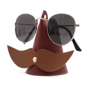 Exhibidores de Gafas de Cuero PU Estilo Barba, Soporte Multifuncional para Gafas, Regalos Empresariales - Product Image 1