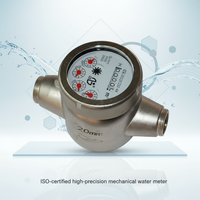 Compteur d'eau froide multi-jets en acier inoxydable, classe 2, IP68, sortie impulsionnelle, norme russe, OEM MAP10, pression
