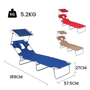 Custom multifunzionale portatile spiaggia piscina terrazza sedia in metallo rolleway ufficio pisolino letto con cuscino rimovibile per alberghi - Product Image 5