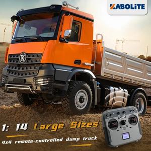 KABOLITE K5701 1/14 4x4 Heavy Duty <b>Remote</b> <b>Control</b> Dump RC Trialer <b>Truck</b> Construction Vehicle 4WD Alloy Metal LED Lights Sound - Product Image 2