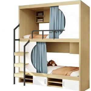Lit superposé en bois robuste et moderne pour auberge, dortoir, hôpital, <span class=keywords><strong>logement</strong></span> étudiant - Product Image 2