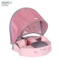 Flotteur de natation pour bébé Mambobaby Air Free 2021 pour enfants, flotteur de piscine solide en forme de flamant rose avec auvent, natation en plein air