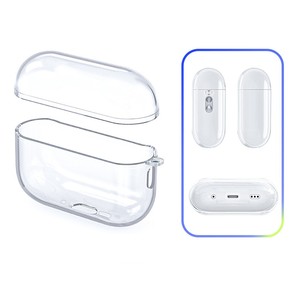 Funda protectora <span class=keywords><strong>de</strong></span> piel transparente para <span class=keywords><strong>Airpods</strong></span> <span class=keywords><strong>pro</strong></span> <span class=keywords><strong>2</strong></span>, <span class=keywords><strong>estuche</strong></span> <span class=keywords><strong>de</strong></span> <span class=keywords><strong>carga</strong></span> <span class=keywords><strong>de</strong></span> TPU suave, transparente - Product Image 1