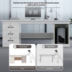 Set Moderno di Scrivania e Sedia per Computer in Legno per Ufficio o Camera da Letto - Product Image 5