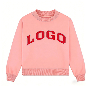 Women's Long Varsity Style Cotton <strong>Crewneck</strong> <strong>Sweatshirt</strong> Winter Parke Mockneck Hoodie Front Embroidery Patch Letters Anti-Pilling - Product Image 4