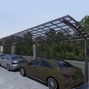 <span class=keywords><strong>Abri</strong></span> de voiture double en aluminium avec auvent imperméable, design moderne pour 2 voitures, <span class=keywords><strong>abri</strong></span> de stationnement résidentiel - Product Image 2