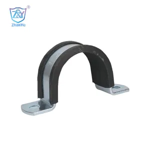 Unistrut Fitting Strut Channel Accessories Pipe Strap Factory Direct Hanger Holder Clip Support Bracket Pipe Clamp With Rubber