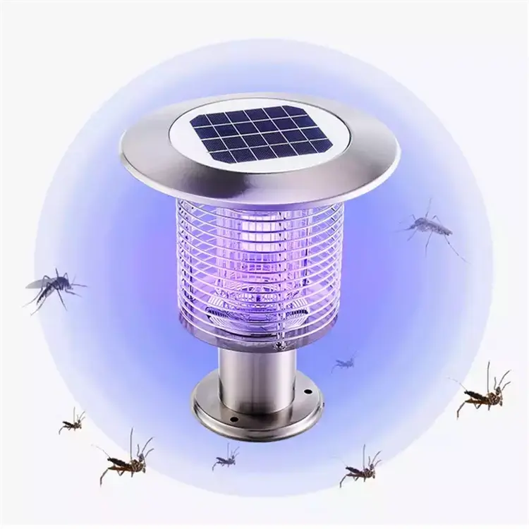 Electronic anti mosquito trap zapper solar powered mosquito killer lamp outdoor waterproof