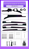 Kit d'éclairage ambiant pour Jeep Grand Cherokee 2011-2021, LED 64 couleurs, ciel étoilé intérieur, décoration d'ambiance multi-modes
