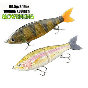 Leurre <span class=keywords><strong>de</strong></span> pêche coulant lent en plastique rigide 18cm/90.5g, couleurs réalistes, type glide bait/swimbait - Product Image 1
