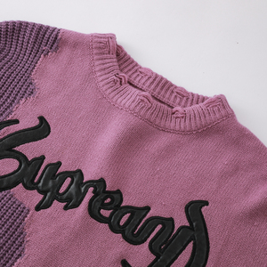 Maglione lavorato a <span class=keywords><strong>maglia</strong></span> a maniche lunghe con collo rotondo Casual da <span class=keywords><strong>donna</strong></span> - Product Image 4