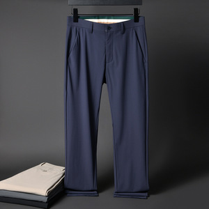 <span class=keywords><strong>Pantalon</strong></span> de travail homme taille mi-haute coupe droite léger été 2025 [Protection solaire effet soie glacée] style business-casual - Product Image 5