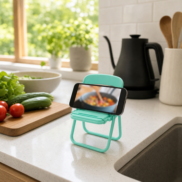 Universal Mobile Phone Accessories Foldable Chair Shape Mini Desktop Phone Holder Phone Stand