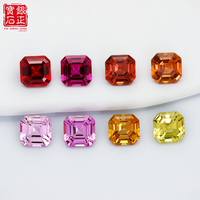 蓝宝石 多色实验室合成蓝宝石 菱形切割 4*4mm-10*10mm 散装宝石 带 AGL 证书，用于珠宝制作