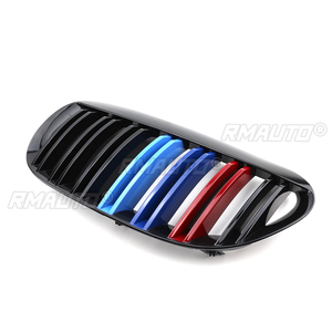 Calandre avant de voiture noire brillante à double lamelles M-Color pour BMW Série 6 M6 E63 E64 630i 650i 645ci 2004-2010 - Product Image 5
