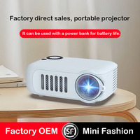 Projecteur de téléphone portable OEM d'usine, projecteur portable haute définition pour la maison, prend en charge 1080P, batterie de secours, mini-projecteur