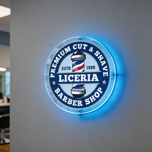 Letrero LED Personalizado con Logotipo, Letrero Acrílico 3D Retroiluminado con Espejo Dorado, Letrero LED <span class=keywords><strong>para</strong></span> Salón de Belleza, Logotipo de Pared - Product Image 5