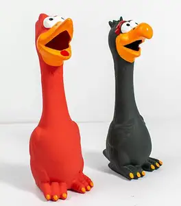 Giocattoli per cani in lattice che urlano di pollo giocattolo sonoro per cani che cigolano - Product Image 1